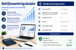 Bedrijfswaarderingcalculator – Schat de waarde van uw bedrijf