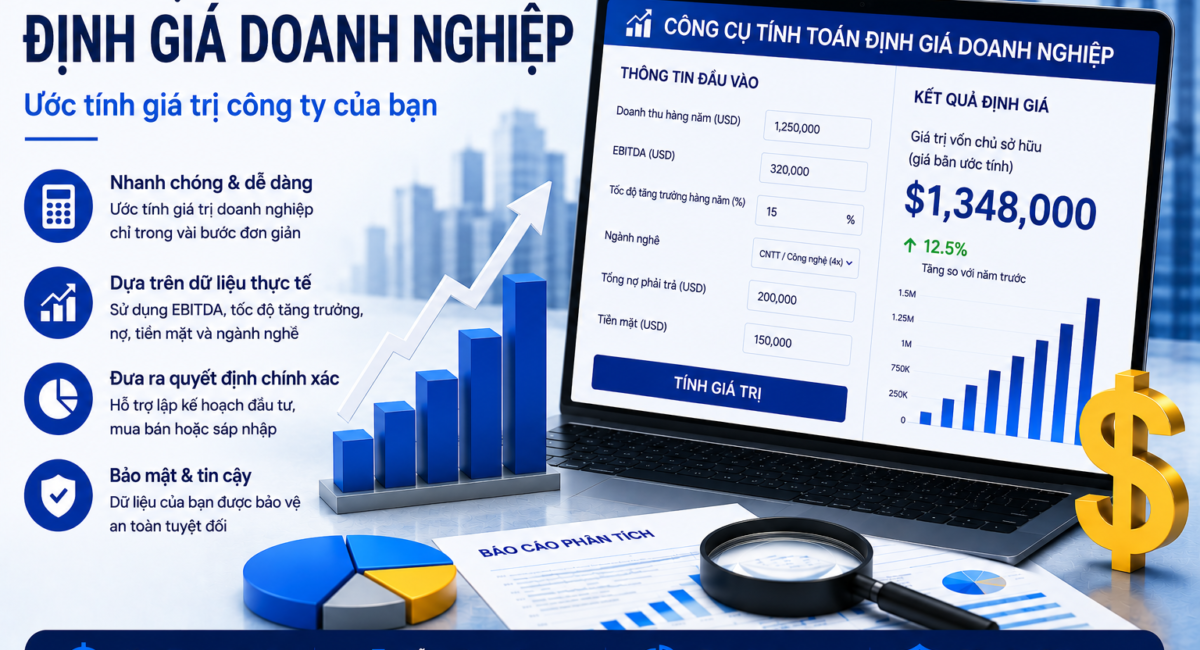 Công cụ tính toán định giá doanh nghiệp – Ước tính giá trị công ty của bạn
