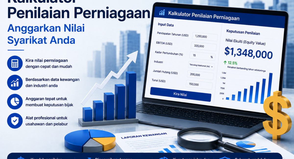 Kalkulator Penilaian Perniagaan – Anggarkan Nilai Syarikat Anda