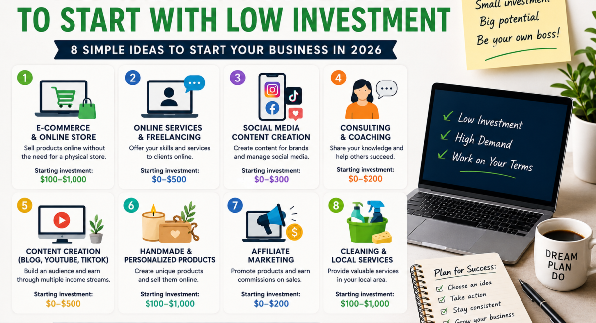 The Easiest Businesses to Start with Low Investment