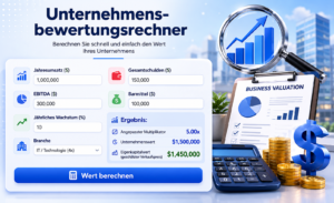 Unternehmensbewertungsrechner – Schätzen Sie den Wert Ihres Unternehmens