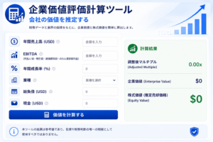 企業価値評価計算ツール – 会社の価値を推定する