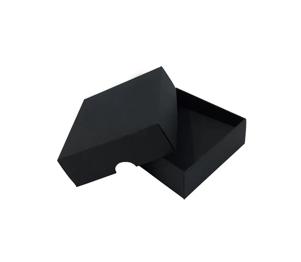 Black jewelry packaging boxes + black velvet insert
