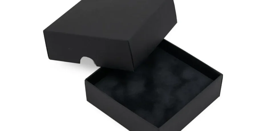 Black jewelry packaging boxes + black velvet insert