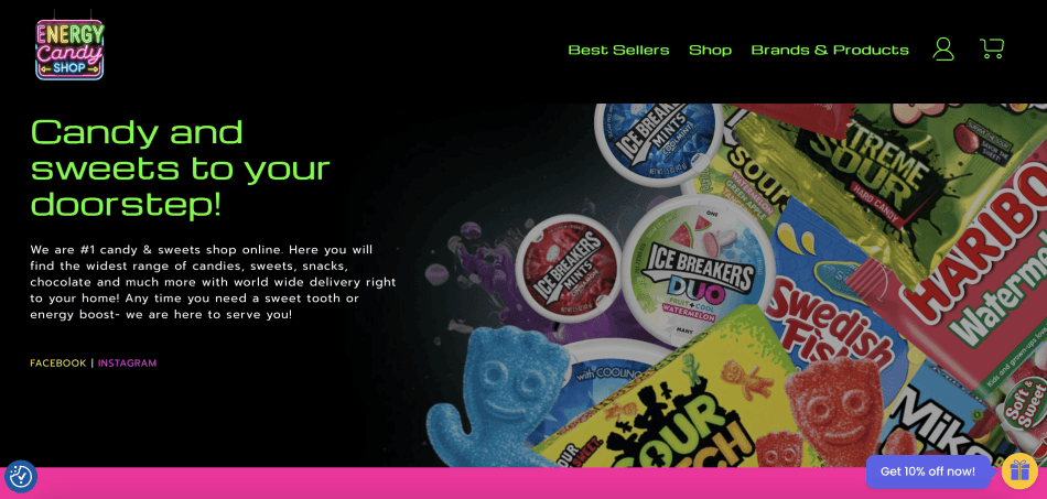 Selling an e-commerce candy shop