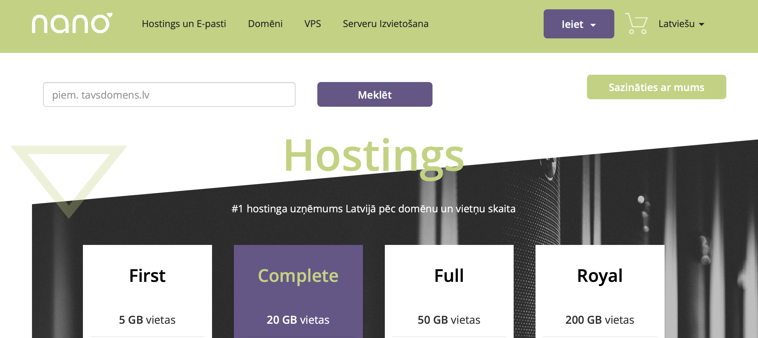 Purchase hosting or domain NANO