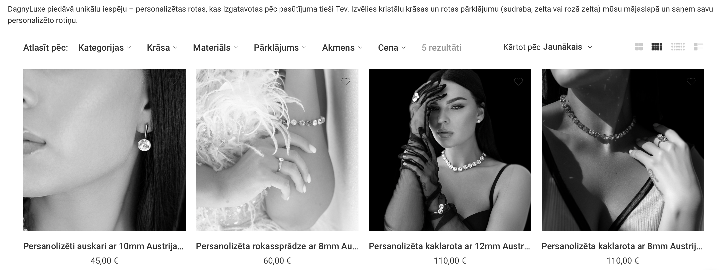 We produce and create jewelry