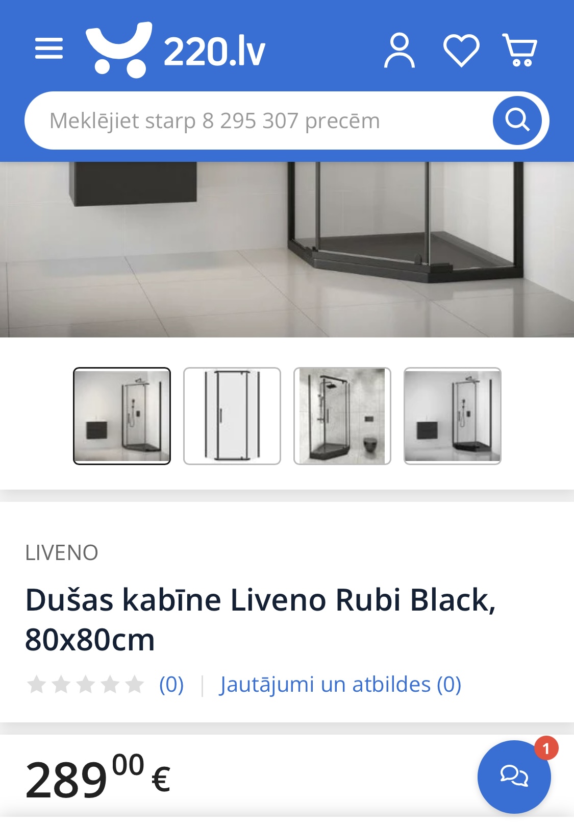 Liveno shower cabin + shower tray