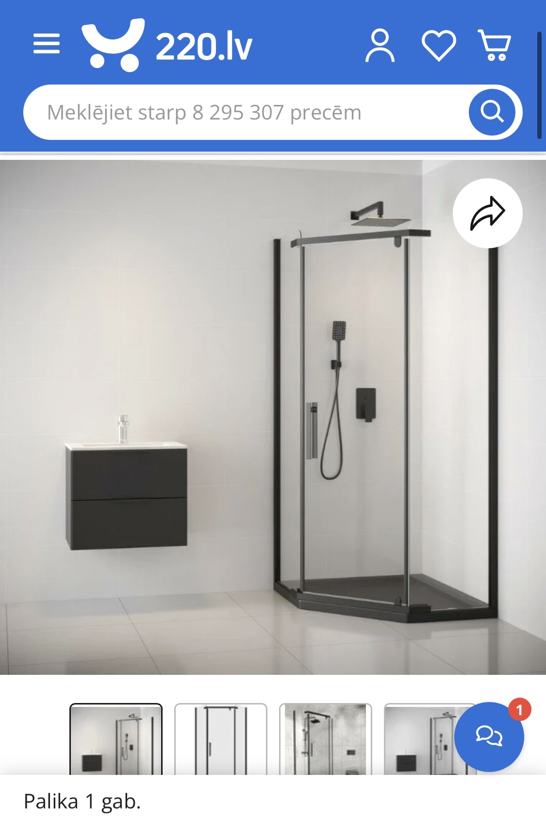 Liveno shower cabin + shower tray