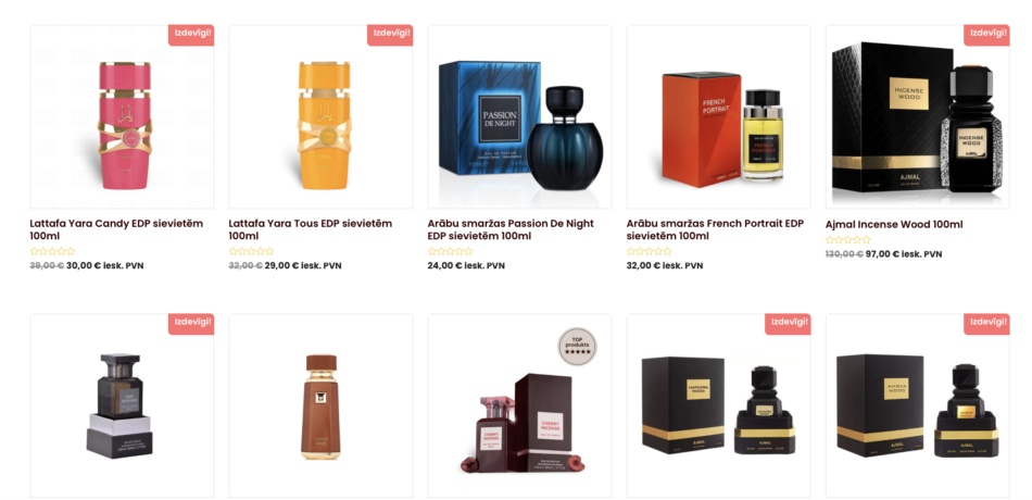 Arabic perfumes in Riga and throughout Latvia – come to our online store GREZNI.LV and find the one that suits you best.