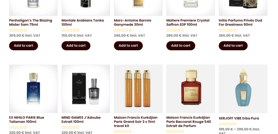 Niche perfumes