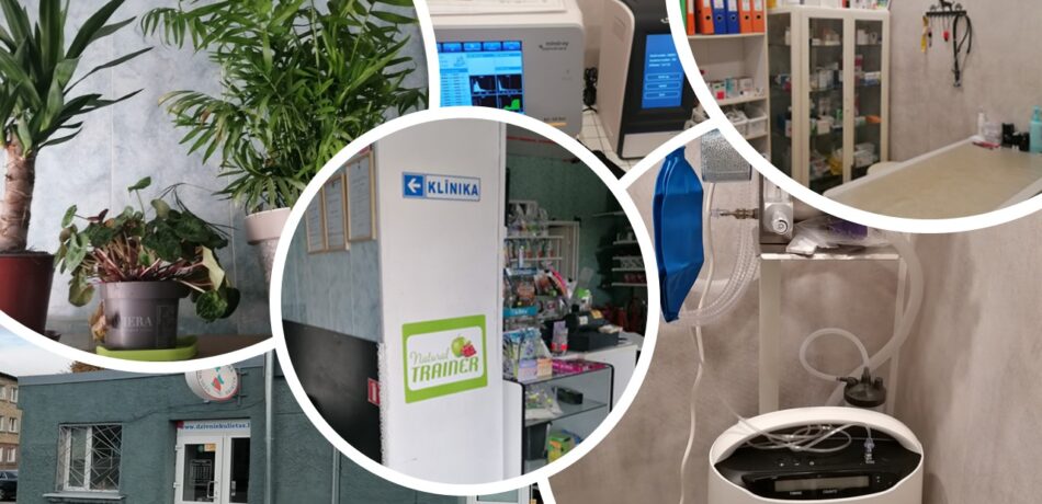 Veterinary clinic, pet store/pharmacy, e-shop
