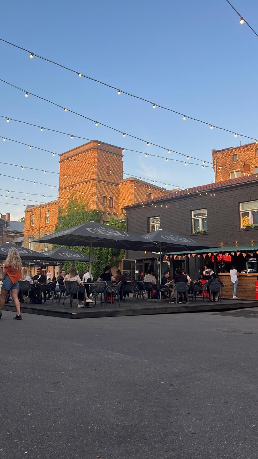 Cafe in the creative quarter of Riga city center