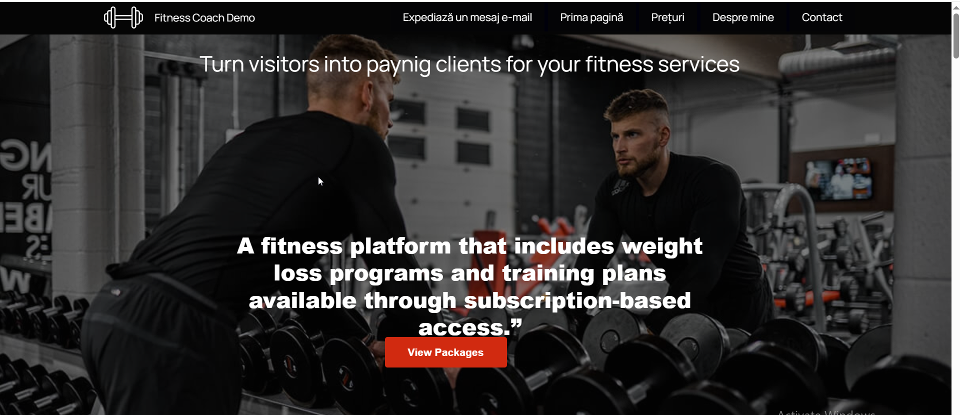 Fitness & Nutrition Website with Modern Design and Animations