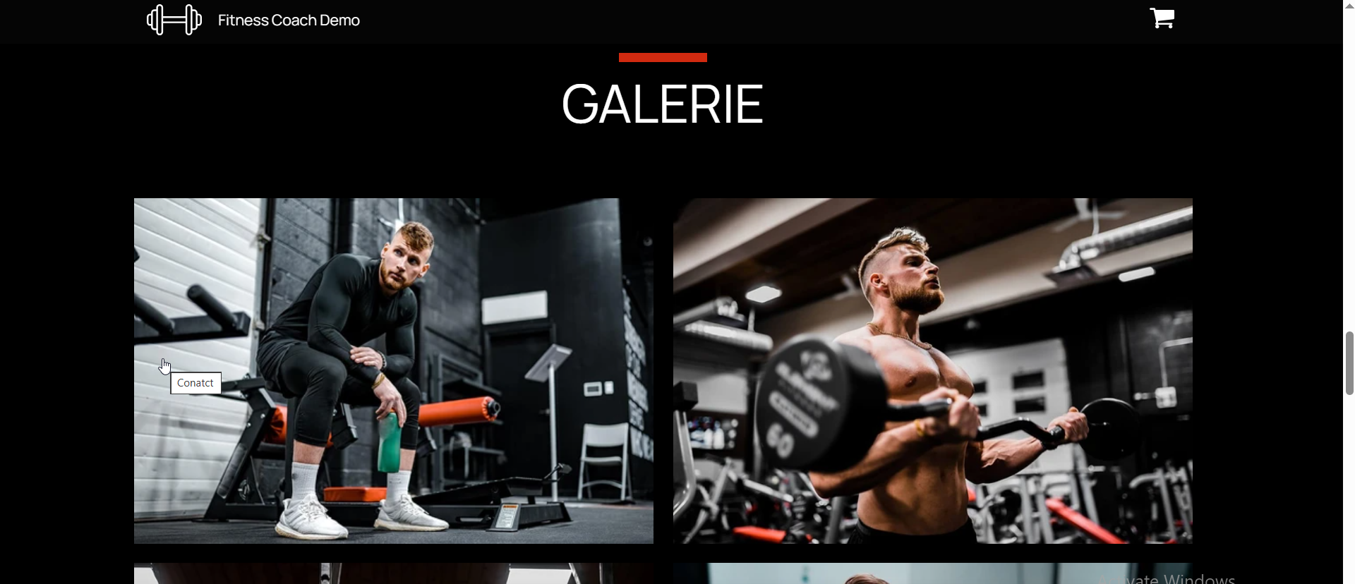 Fitness & Nutrition Website with Modern Design and Animations
