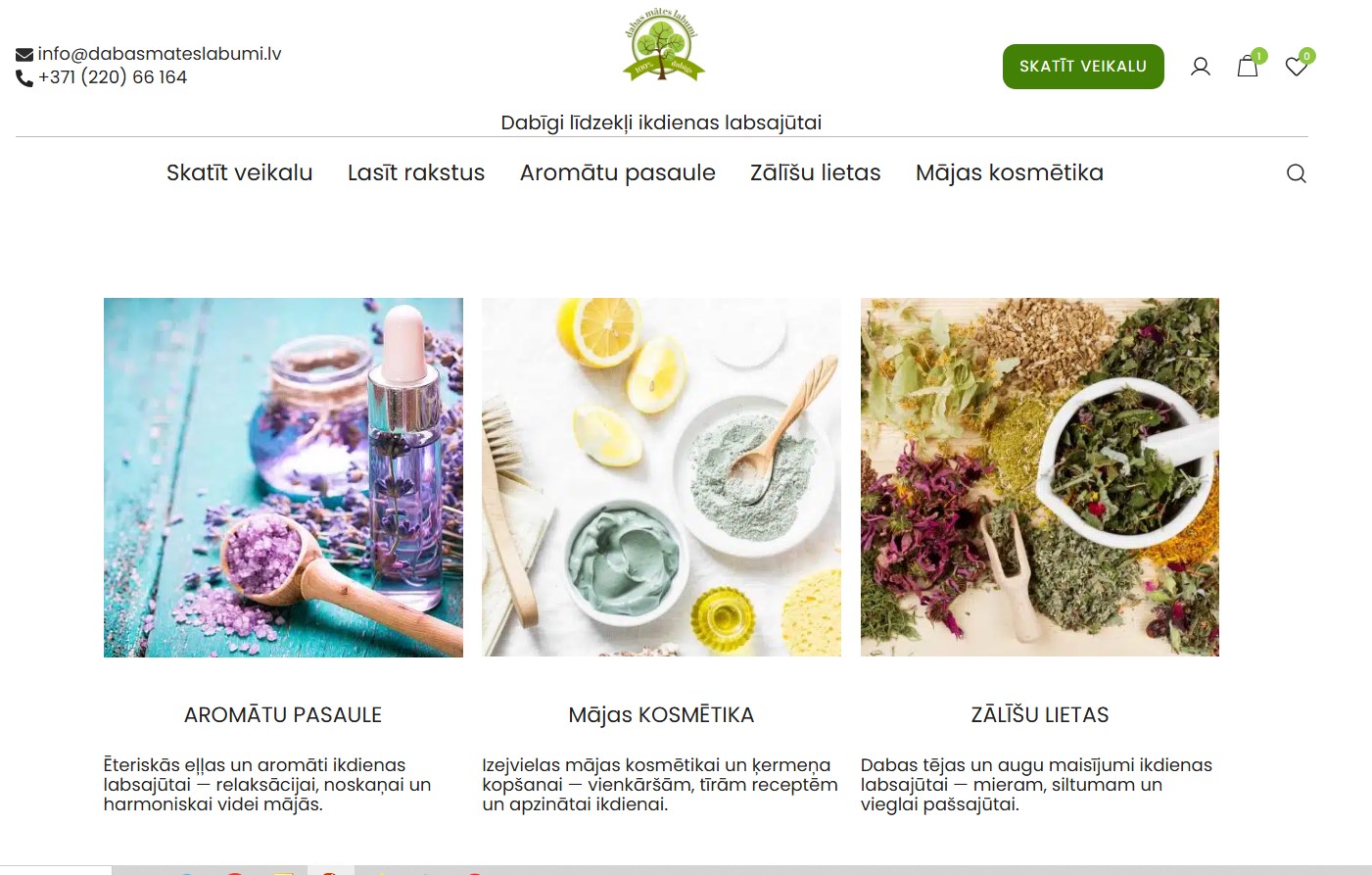 Mother Nature’s Blessings E-commerce store for sale